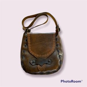 Vintage handmade leather purse